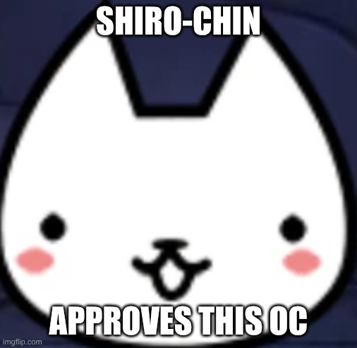 Shiro-chin | SHIRO-CHIN APPROVES THIS OC | image tagged in shiro-chin | made w/ Imgflip meme maker