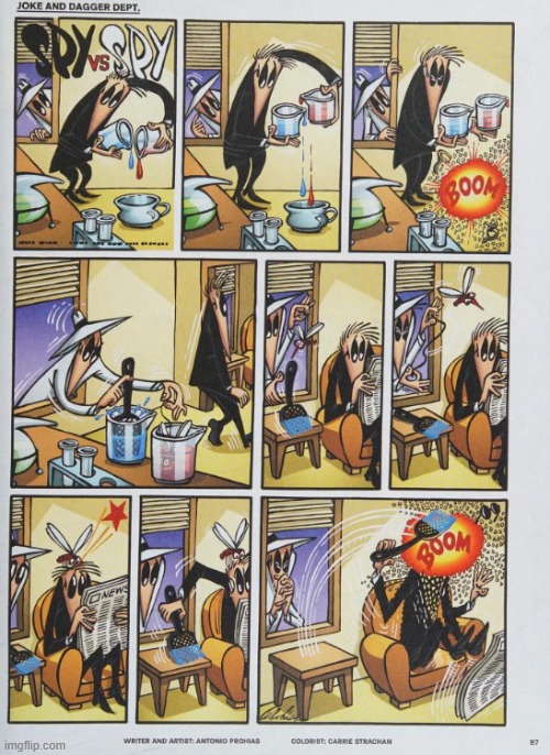image tagged in spy vs spy,chemicals,chemistry,fly,fly swatter,boom | made w/ Imgflip meme maker