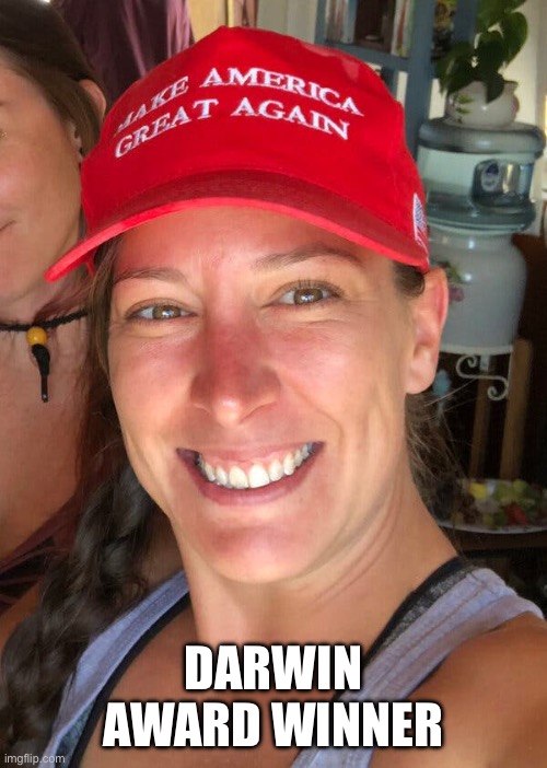 Ashli Babbitt | DARWIN AWARD WINNER | image tagged in ashli babbitt | made w/ Imgflip meme maker