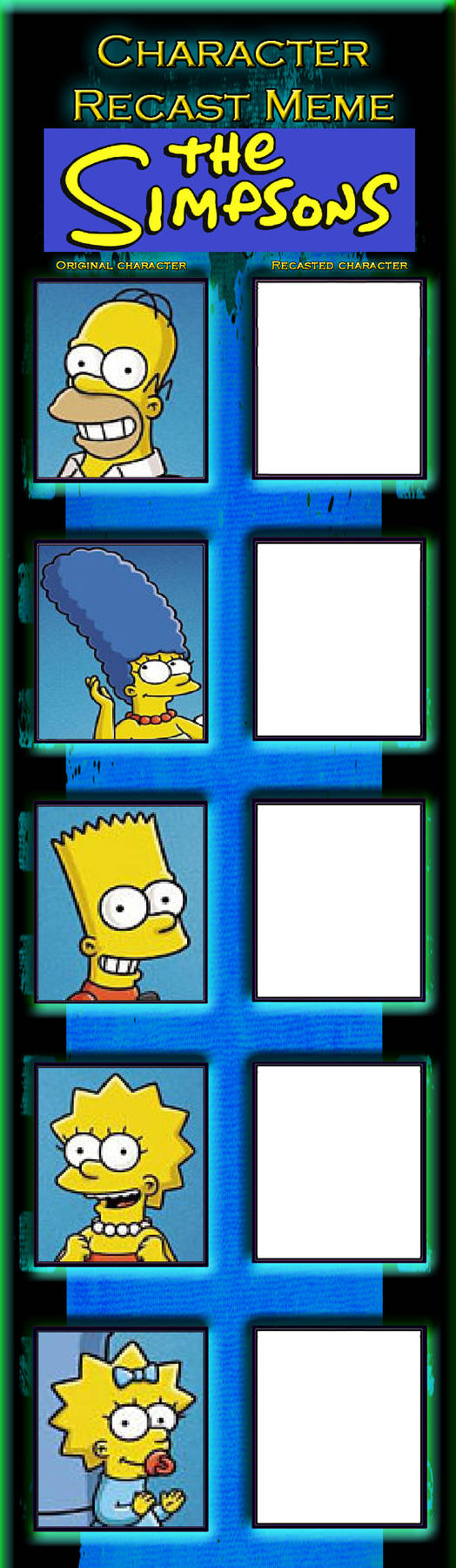 The simpsons recast meme Blank Meme Template