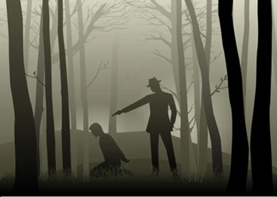 Man woods gun illustration Blank Meme Template