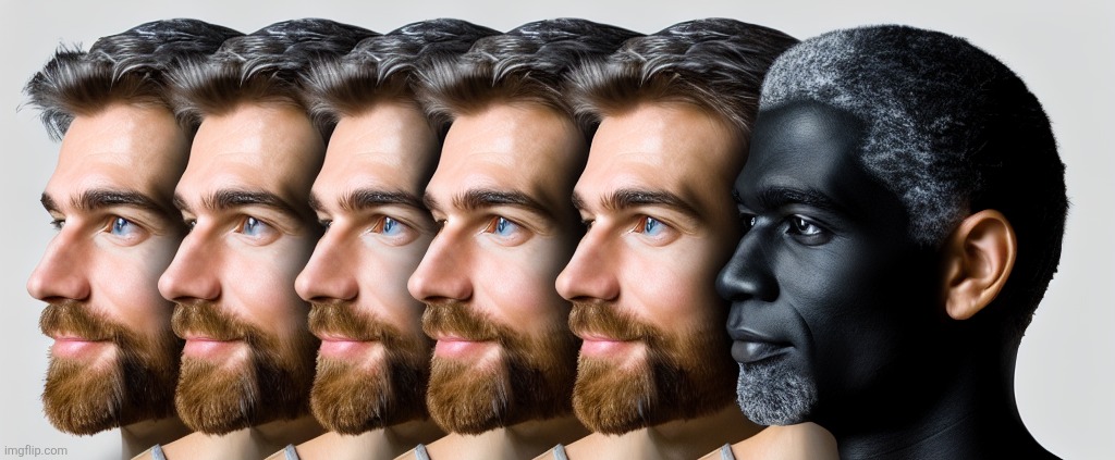 image tagged in white man turning black | made w/ Imgflip meme maker