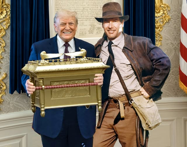 Trump with Indiana Jones and the Lost Ark Blank Meme Template