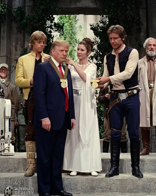 Trump Nobel Prize Star Wars medal award Blank Meme Template