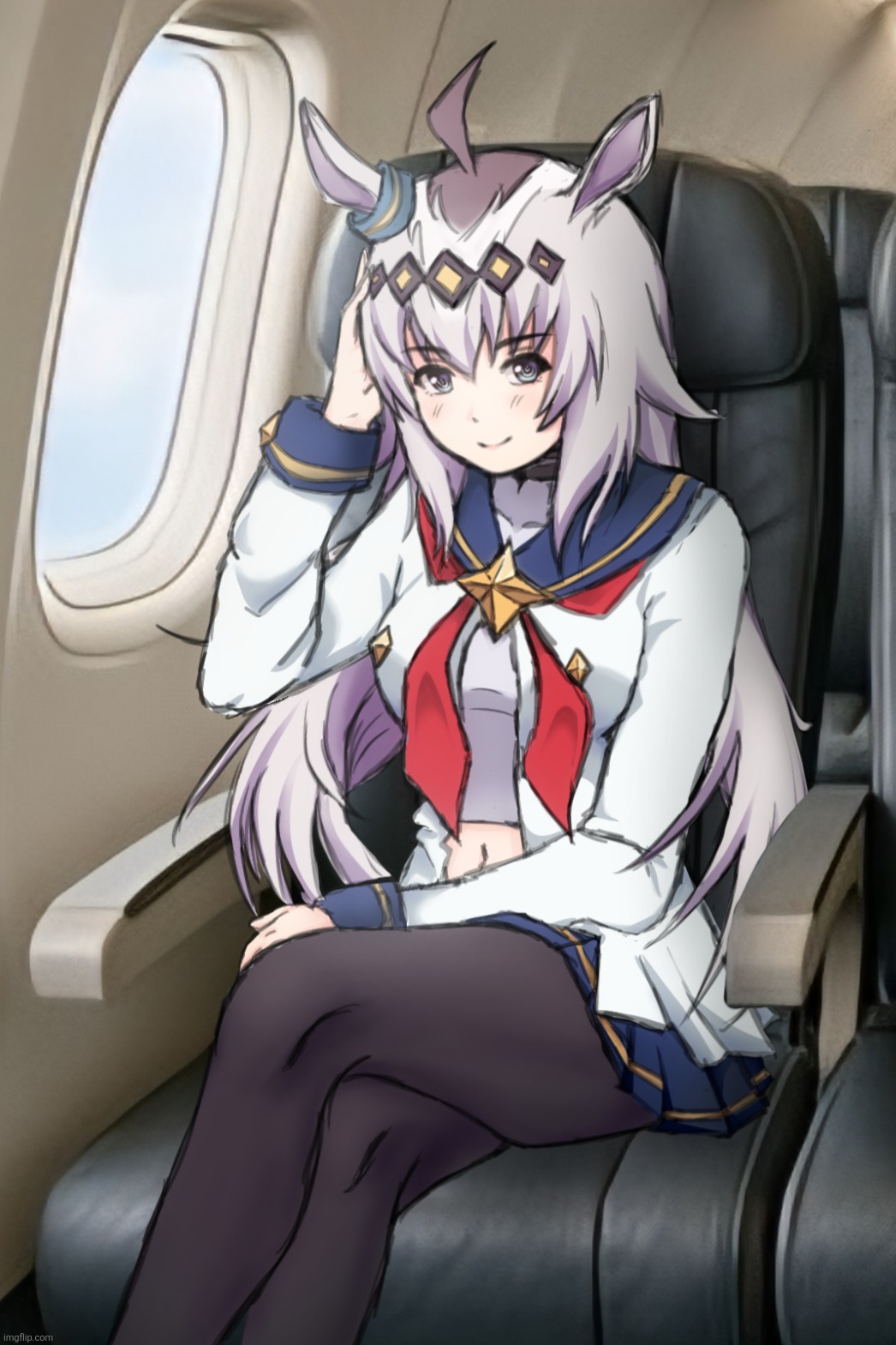 Onnnn god it didnt take me 5 months to finish this i just forgot | image tagged in umamusume,oguri cap | made w/ Imgflip meme maker