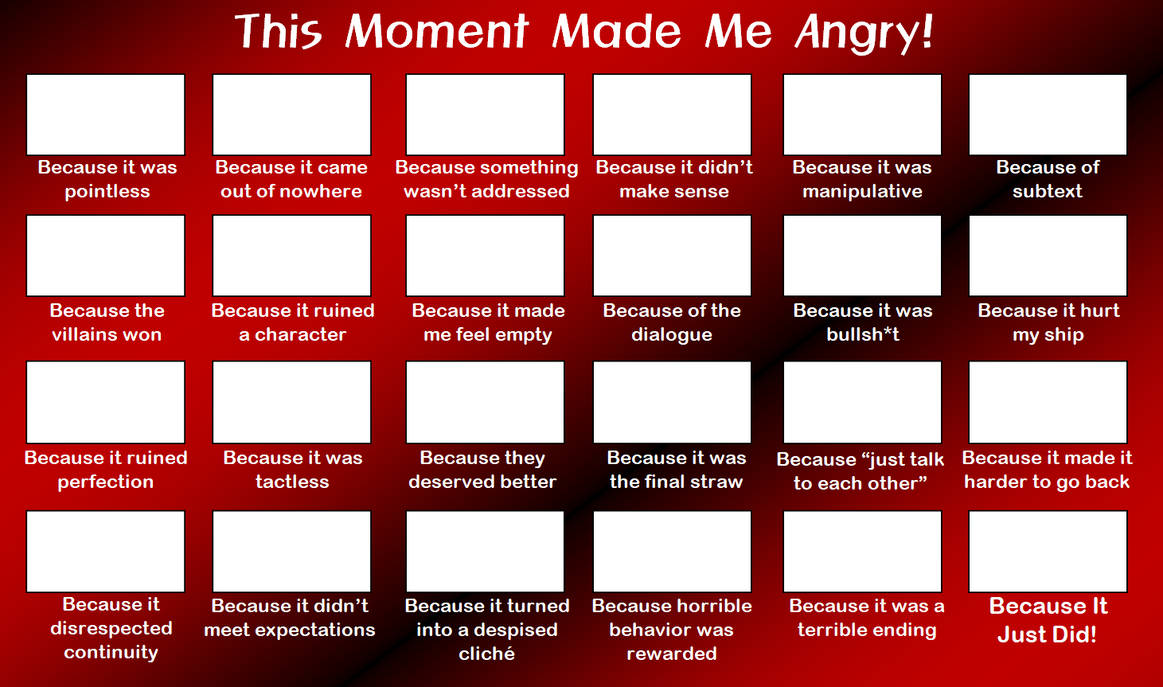 this moment made me angry Blank Meme Template