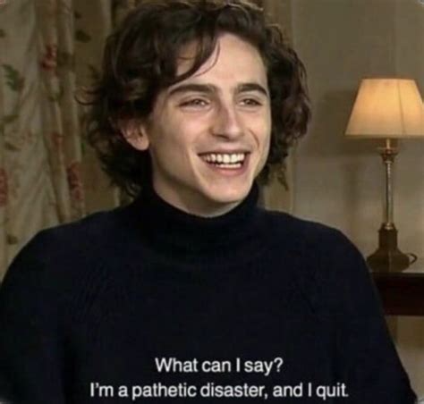 Chalemet disaster i quit interview Blank Meme Template