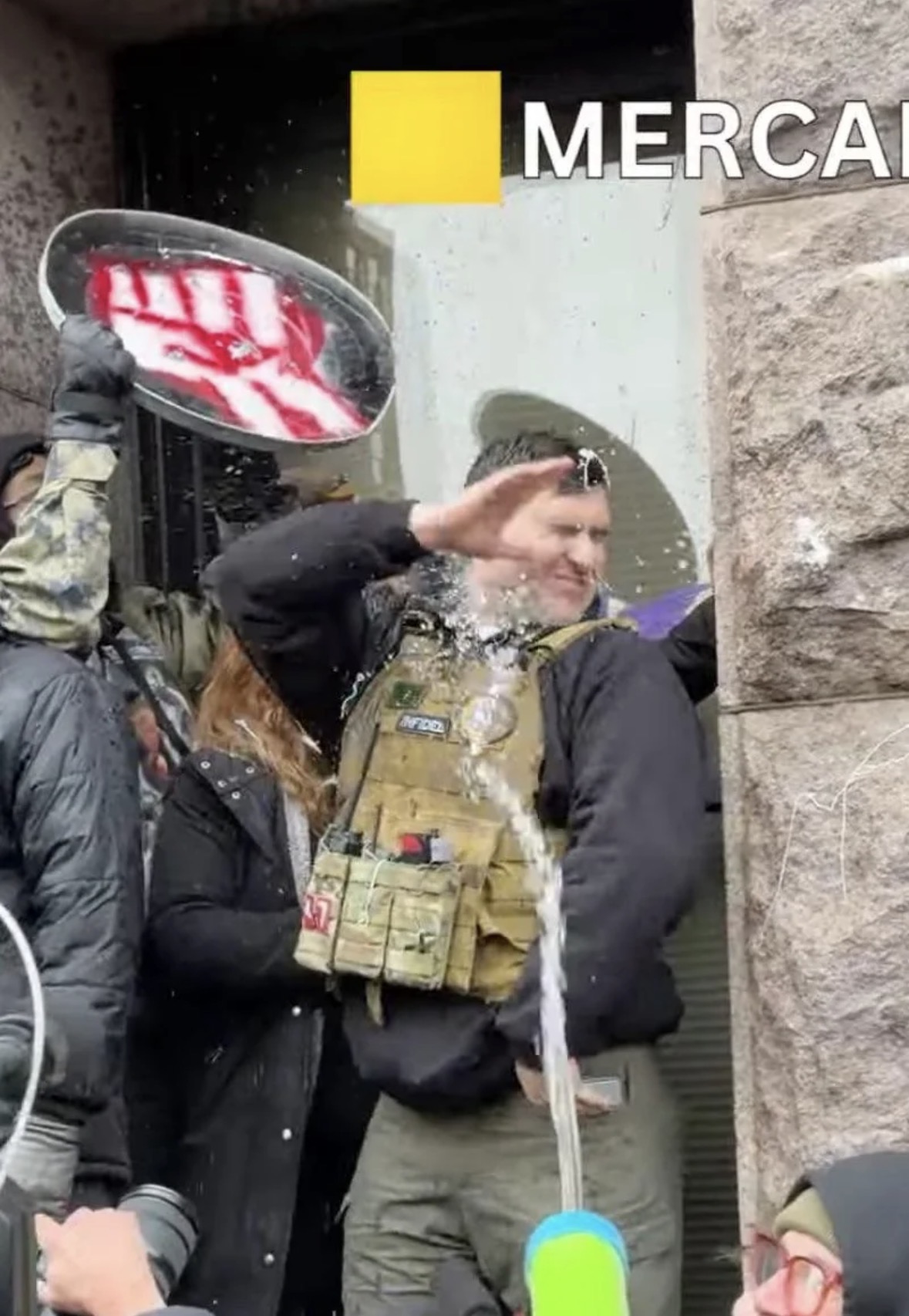 Jake Lang getting super soaked Blank Meme Template