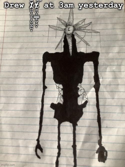 Used inspiration from theboilednon on YouTube | Drew I̸̺̺͎̰̥̜̯̼̮̰͖̜͂͆̿̈́̿̔t̸̫̫̤͕̳̻̰̣̭́̌̉͝ͅ at 3am yesterday | image tagged in art,drawing,analog horror | made w/ Imgflip meme maker