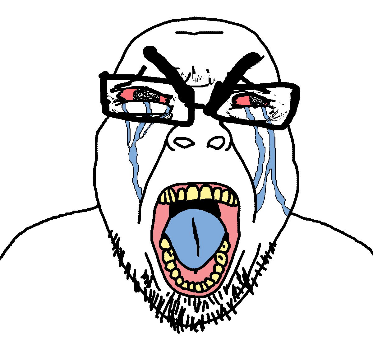 Angry Wojak crying Meme Template