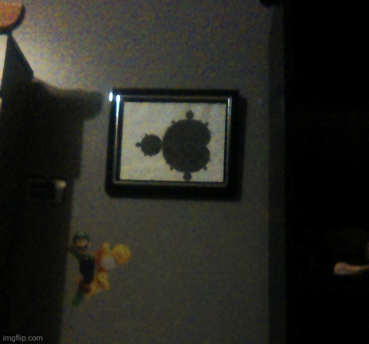 I genuinely forgot I had the Luigi and yoshi sticker on my wall | made w/ Imgflip meme maker