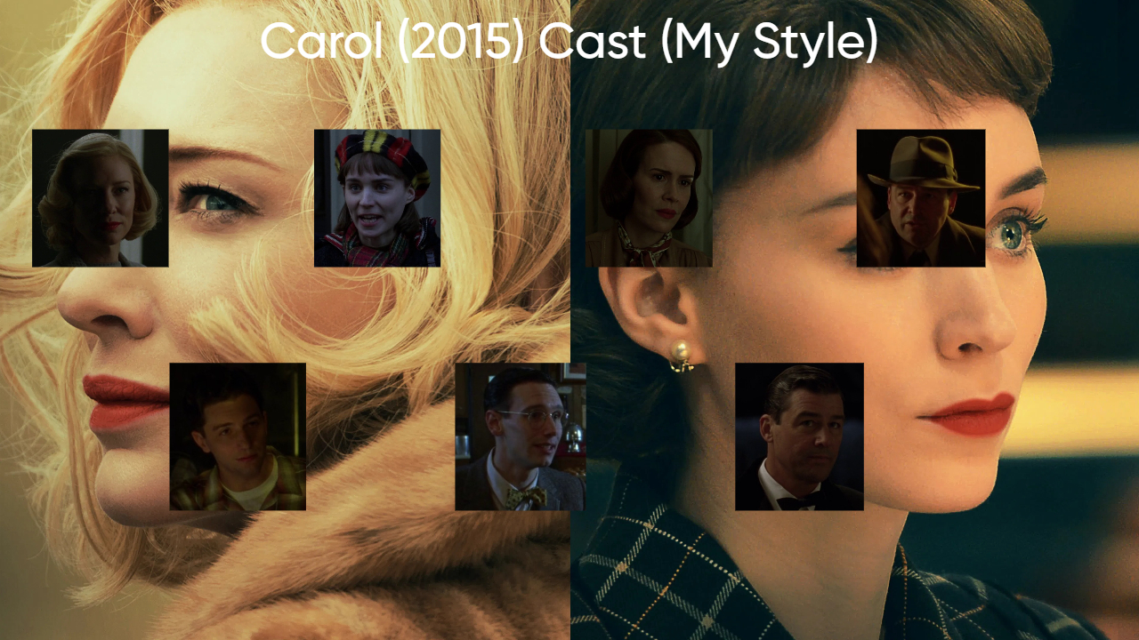 Carol (2015) Cast (My Style) Blank Meme Template