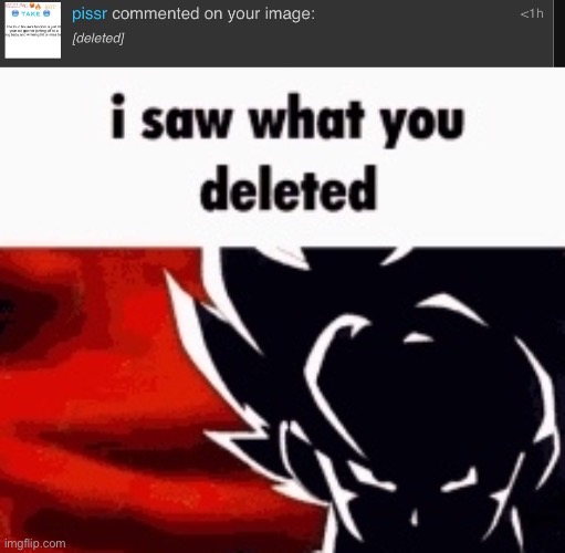 image tagged in i saw what you deleted | made w/ Imgflip meme maker