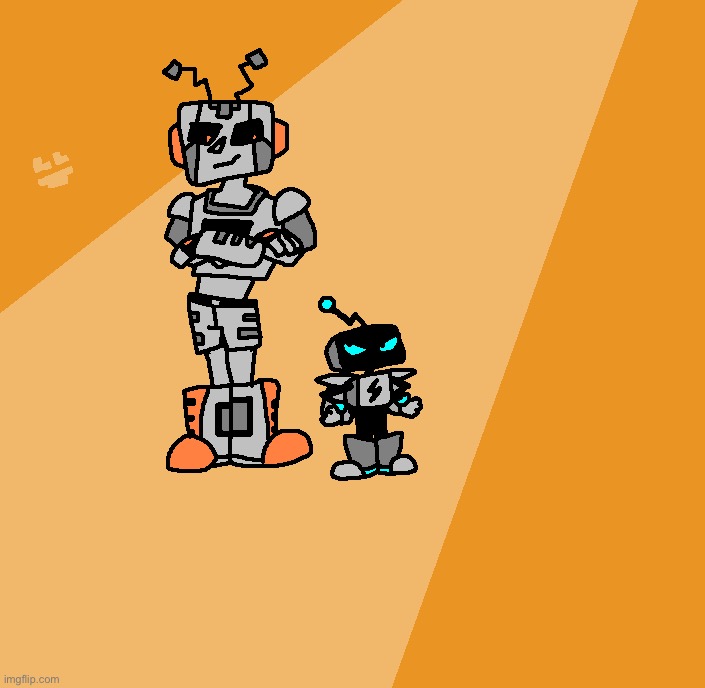 Zerobot and robot (sorry I forgot the tail) | made w/ Imgflip meme maker
