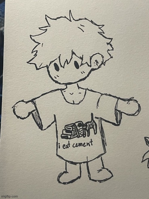 she made this drawing of me and i love it so much lmao | made w/ Imgflip meme maker