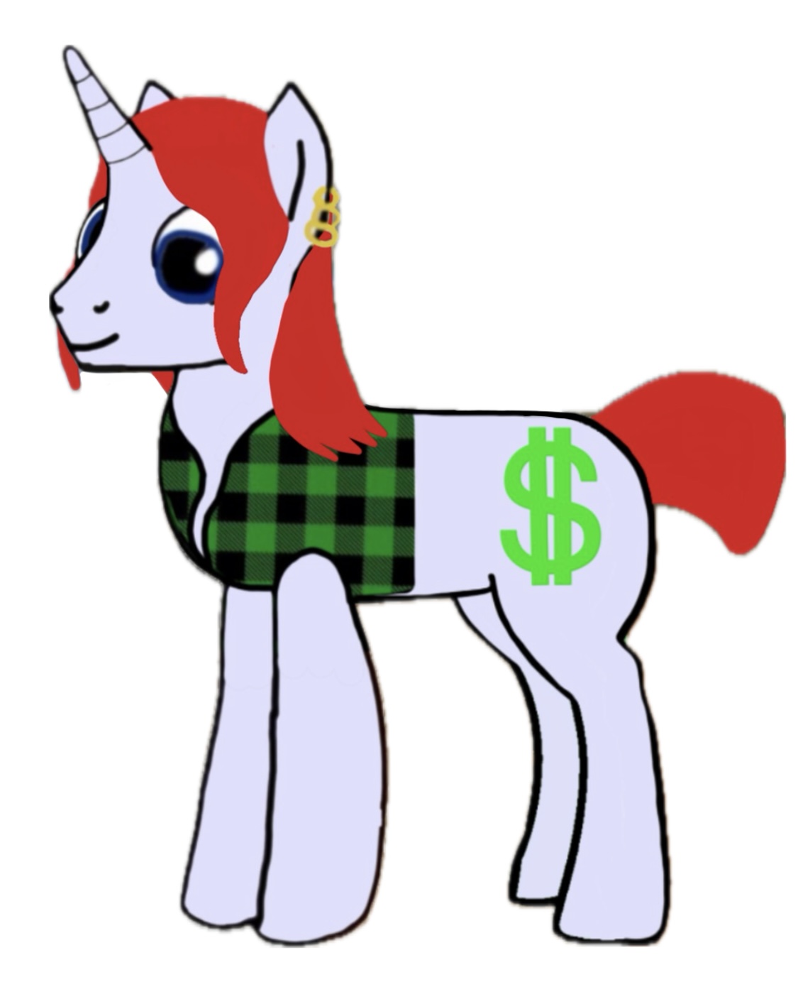 Long Mane Blueish L Money Blank Meme Template