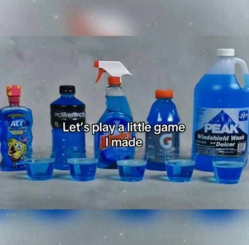 a little game | image tagged in gatorade,powerade | made w/ Imgflip meme maker