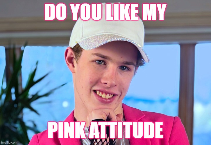 Do You Like My Pink Attitude | DO YOU LIKE MY; PINK ATTITUDE | image tagged in liam keel january 6th 2025,liam keel,funny,brony,pink,my little pony | made w/ Imgflip meme maker