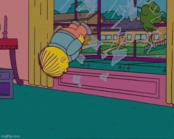 image tagged in simpsons jump through window | made w/ Imgflip meme maker