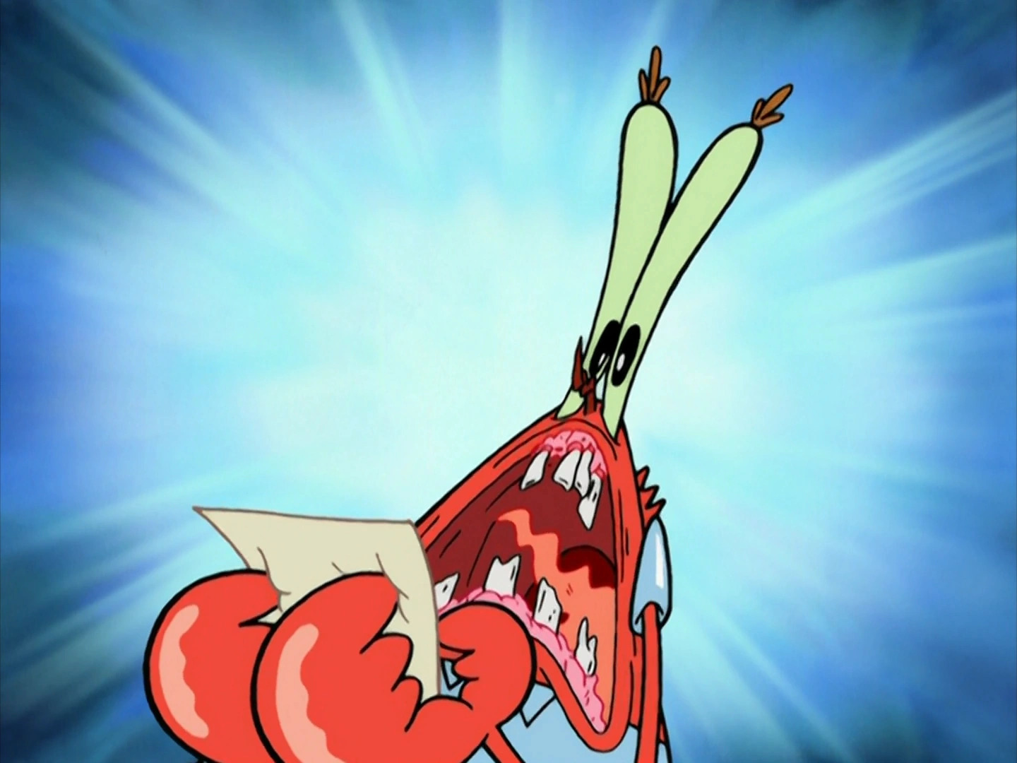 Krabs Creaming Blank Meme Template