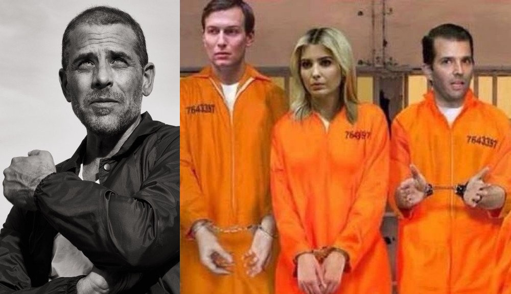 Hunter Biden Burisma, Donald Trump Jr. everywhere. Blank Meme Template