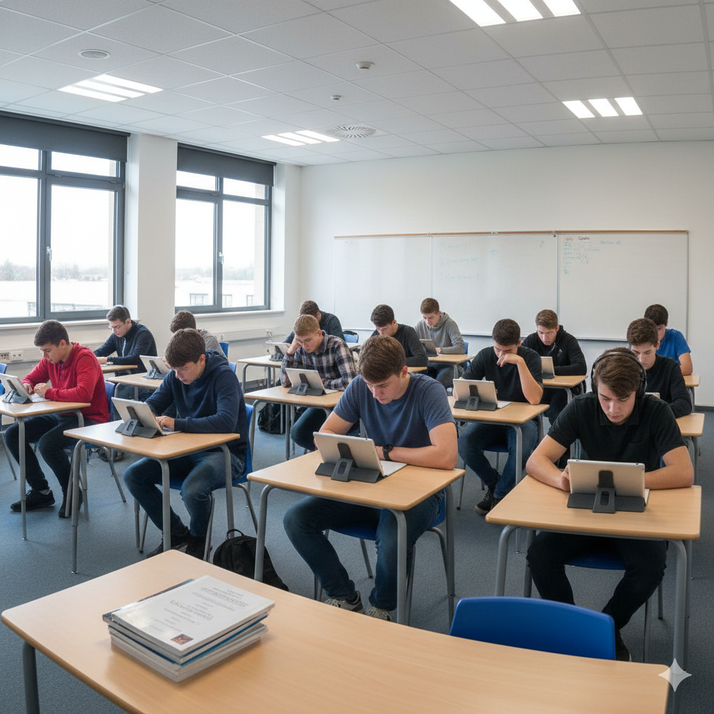 students with tablets Blank Meme Template