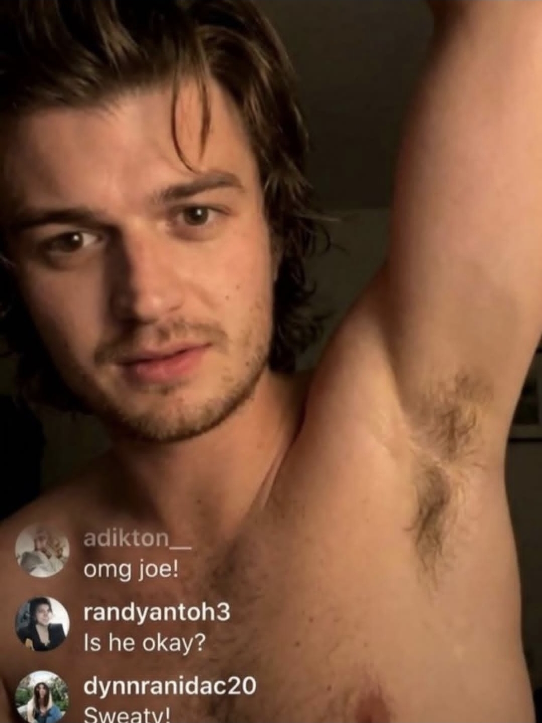 Joe Keery's armpit Blank Meme Template
