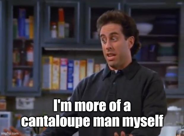 Jerry Seinfeld | I'm more of a cantaloupe man myself | image tagged in jerry seinfeld | made w/ Imgflip meme maker