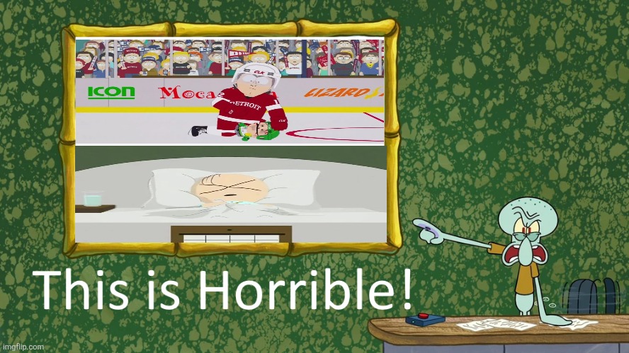 Squidward thinks this infamous SpongeBob Squarepants episode called Stanley's Cup is horrible | image tagged in squidward says x is horrible,south park,worst south park episodes ever,bad tv episodes | made w/ Imgflip meme maker