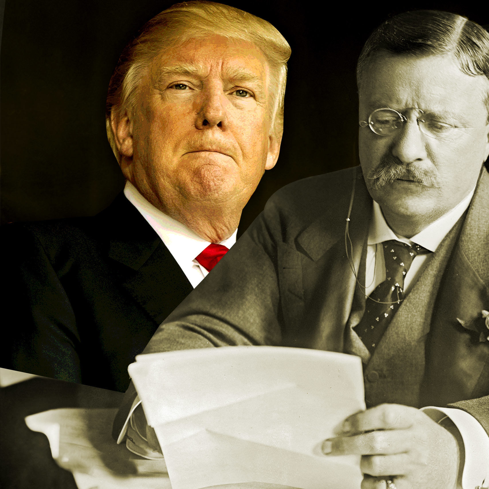 Trump vs Teddy Roosevelt Blank Meme Template