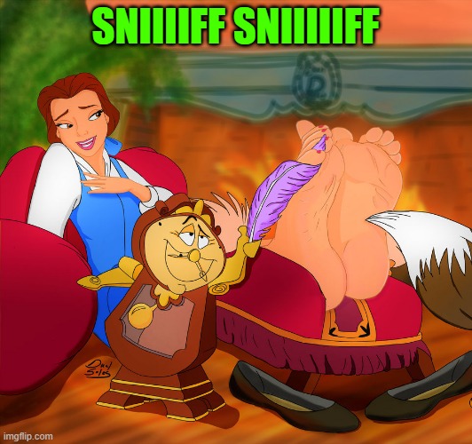 Belle feet | SNIIIIFF SNIIIIIFF | image tagged in belle feet | made w/ Imgflip meme maker