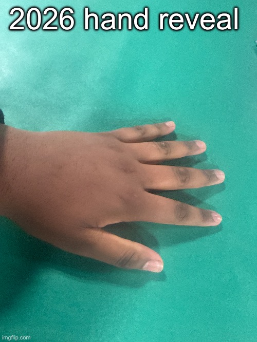 2026 hand reveal | made w/ Imgflip meme maker
