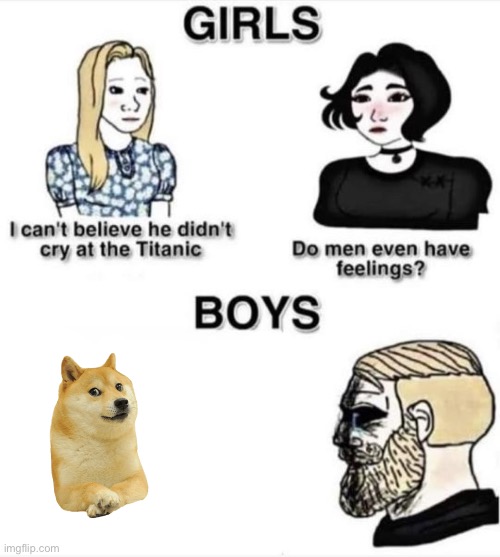 RIP Doge | image tagged in do men even have feelings | made w/ Imgflip meme maker
