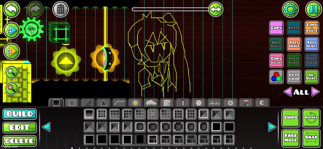 Akita Neru in GD! | image tagged in geometry dash,vocaloid,neru | made w/ Imgflip meme maker