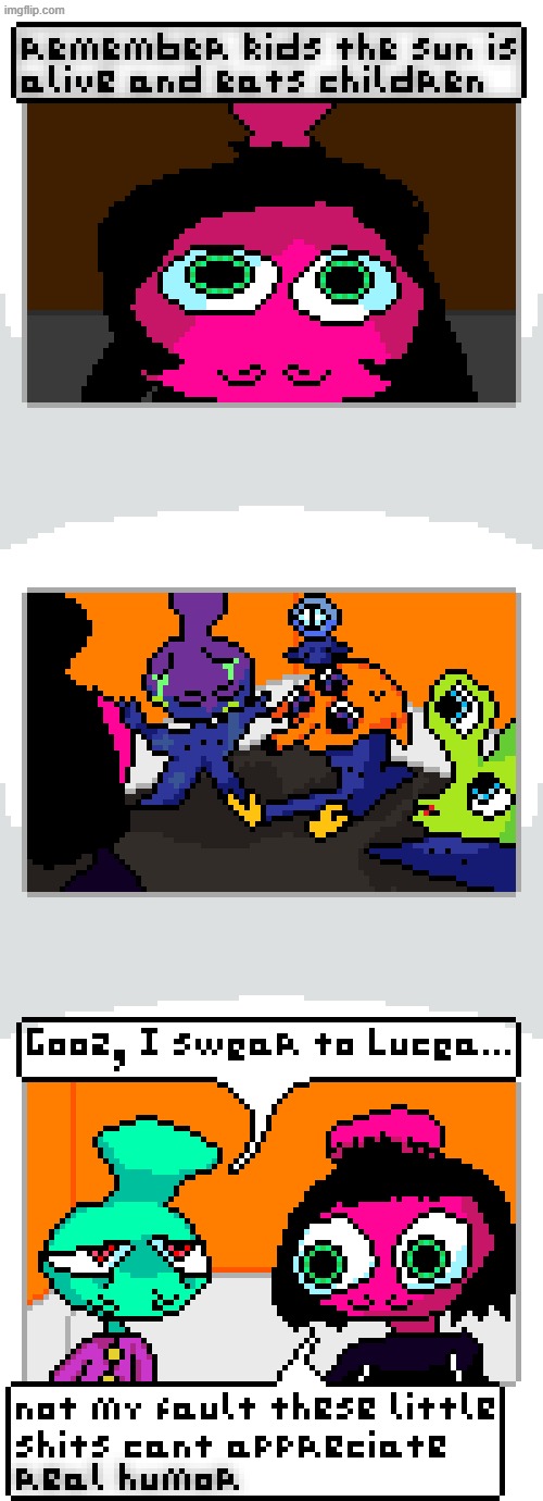 The sun is VERY hungry. | image tagged in comic,xabo and friends | made w/ Imgflip meme maker