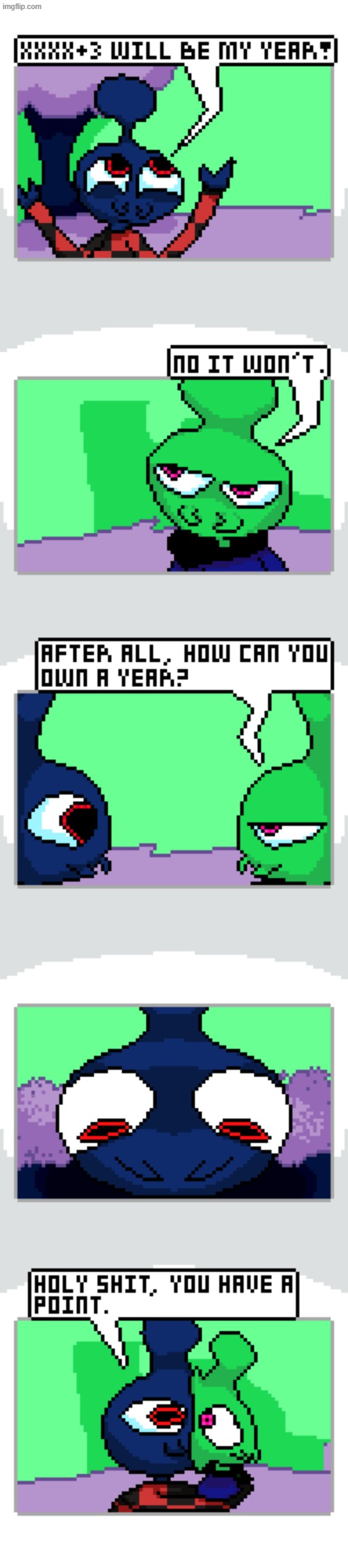 How are you supposed to own a year? | image tagged in xabo,comic | made w/ Imgflip meme maker
