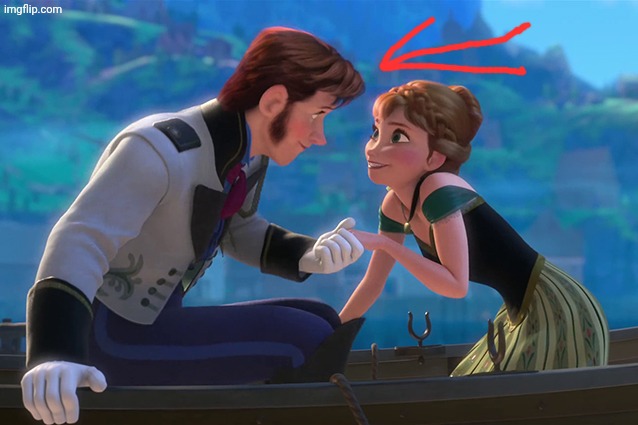 anna hans frozen | image tagged in anna hans frozen | made w/ Imgflip meme maker