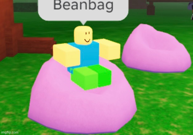 Beanbag | image tagged in roblox,game,noob | made w/ Imgflip meme maker