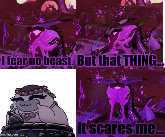 me and salubra are trauma-bonded | image tagged in zakaiodrak i fear no man,hollow knight,roblox | made w/ Imgflip meme maker