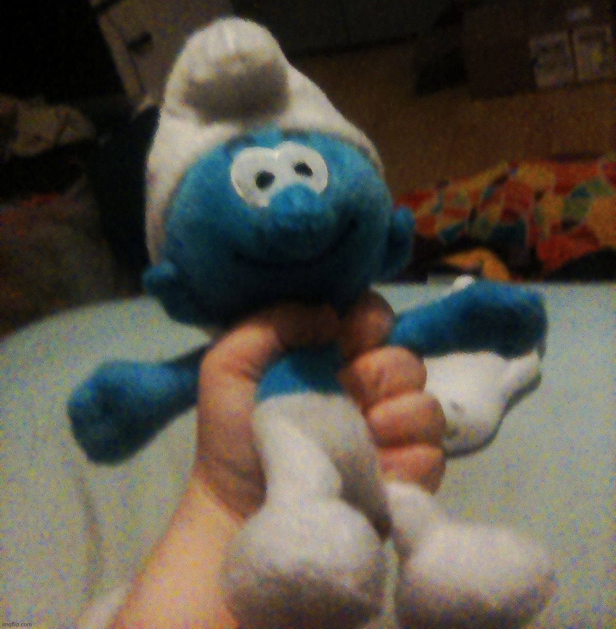I'm holding this Smurf hostage. Top comment decides what I do to it | made w/ Imgflip meme maker