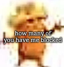 the lowrax | how many of you have me blocked | image tagged in the lowrax | made w/ Imgflip meme maker