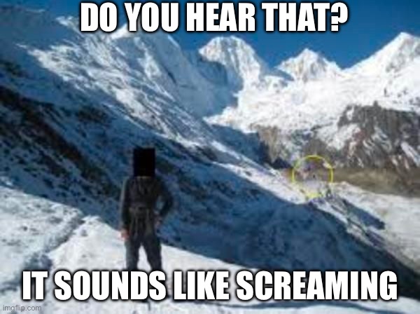 I thought this would be funnier in my head ngl | DO YOU HEAR THAT? IT SOUNDS LIKE SCREAMING | image tagged in scp-096 | made w/ Imgflip meme maker