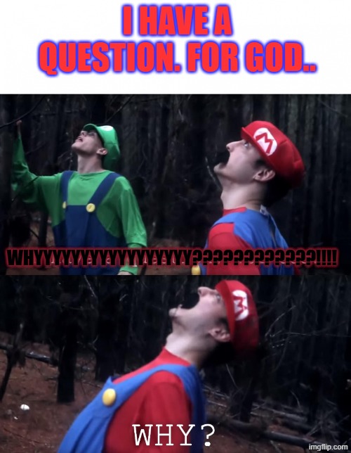 I have a question. For God | I HAVE A QUESTION. FOR GOD.. WHYYYYYYYYYYYYYYYYY????????????!!!! | image tagged in i have a question for god | made w/ Imgflip meme maker