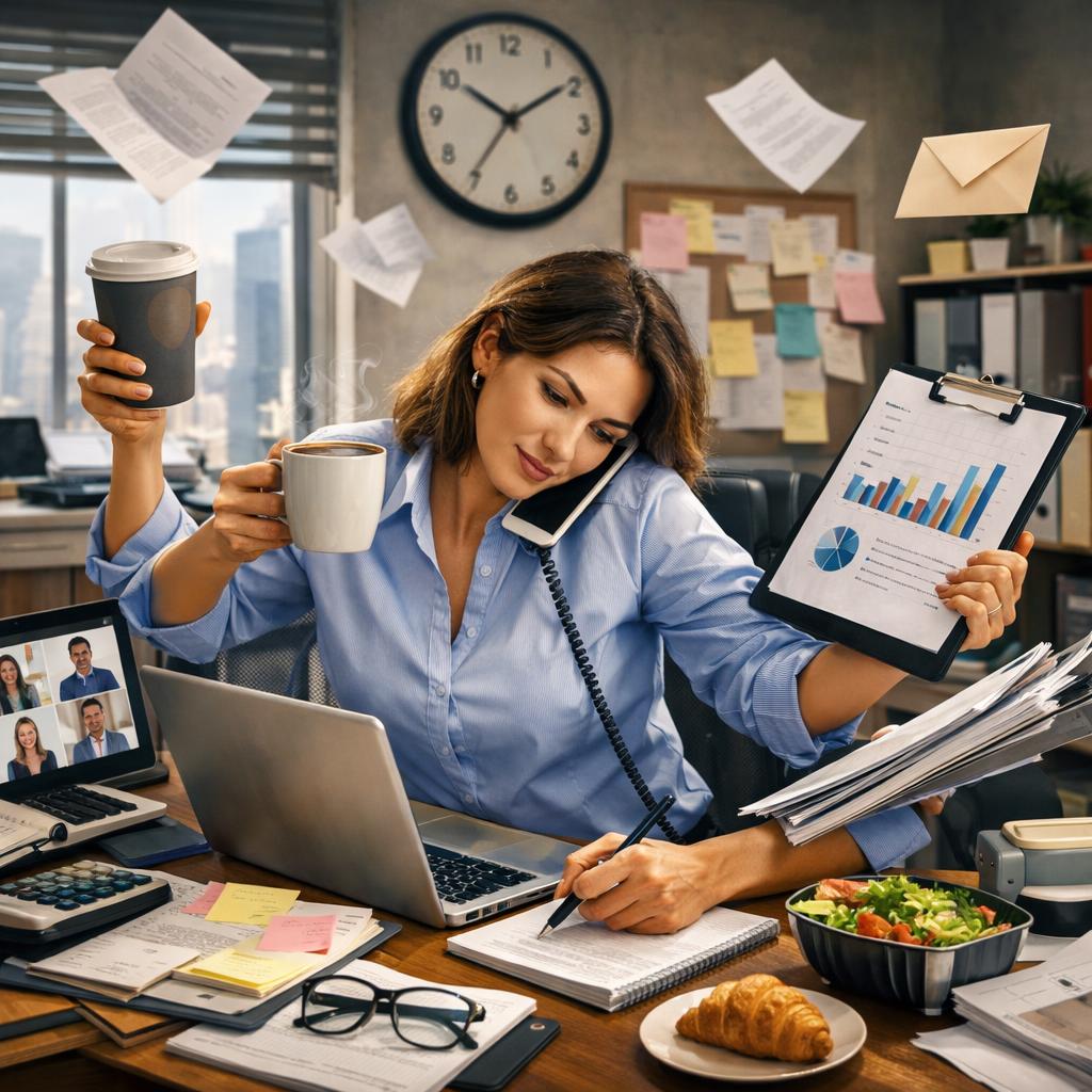 busy person getting it all done Blank Meme Template