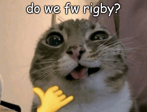 rigby | do we fw rigby? | image tagged in rigby | made w/ Imgflip meme maker