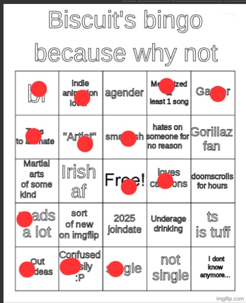 Hhönk | image tagged in biscuit's bingo | made w/ Imgflip meme maker