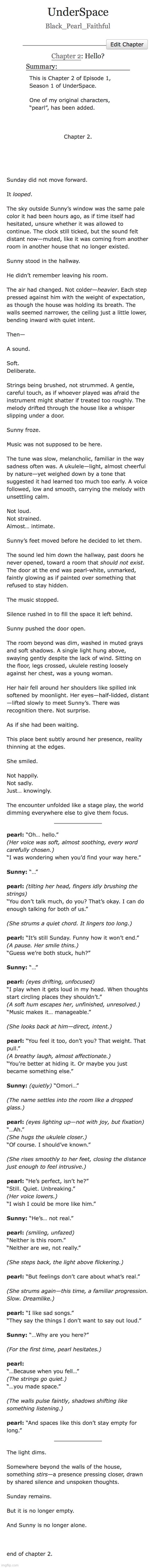 UnderSpace C2 E1 S1: “Hello?” | image tagged in underspace | made w/ Imgflip meme maker