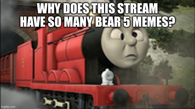 James has seen something | WHY DOES THIS STREAM HAVE SO MANY BEAR 5 MEMES? | image tagged in james has seen something | made w/ Imgflip meme maker