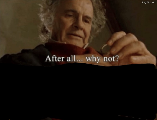 After all.. why not? | image tagged in after all why not | made w/ Imgflip meme maker