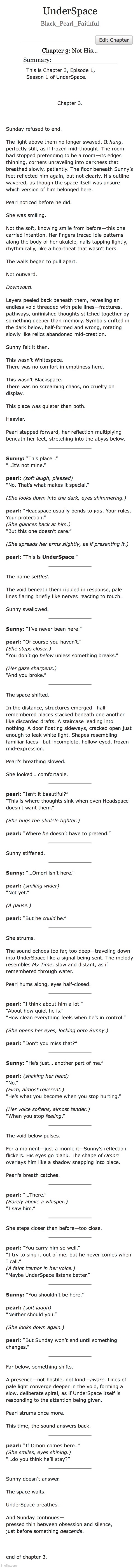 UnderSpace C3 E1 S1: Not His… | image tagged in underspace | made w/ Imgflip meme maker